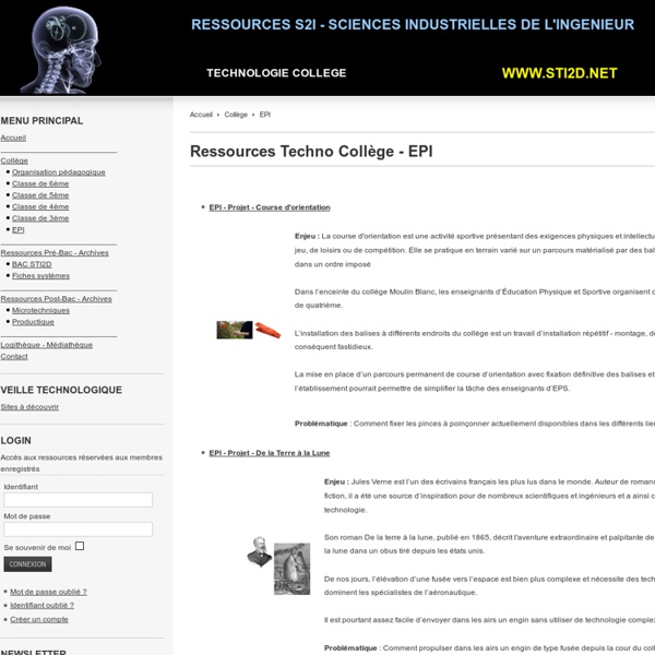 Ressources Techno Collège - EPI