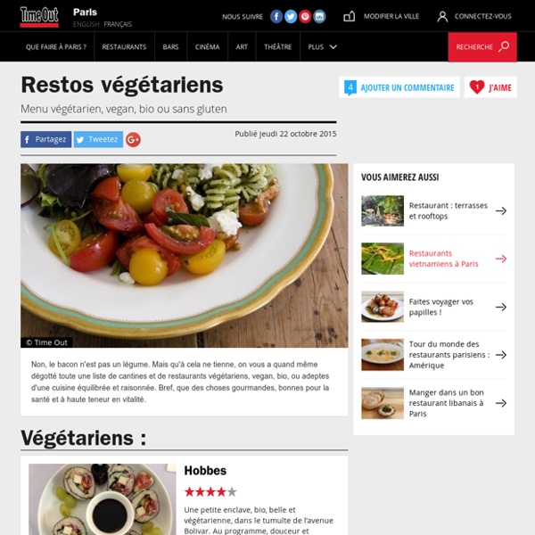 Restaurants végétariens à Paris