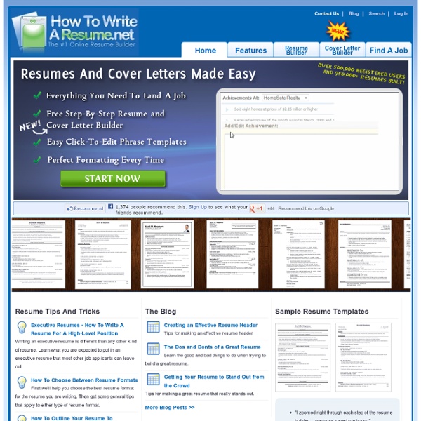 How To Write A Resume .NET - The Easiest Online Resume Builder