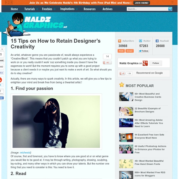 15 Tips on How to Retain Designer’s Creativity