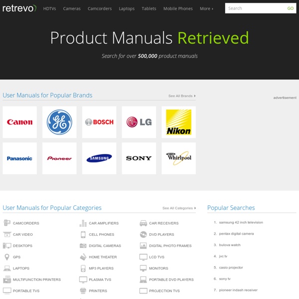 Consumer Electronics Reviews, Product Manuals, Guides and Deals: Retrevo