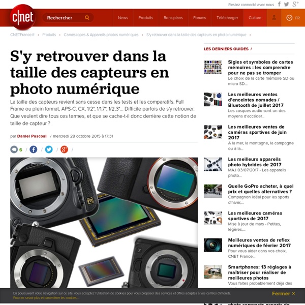 S'y retrouver dans la taille des capteurs en photo numérique