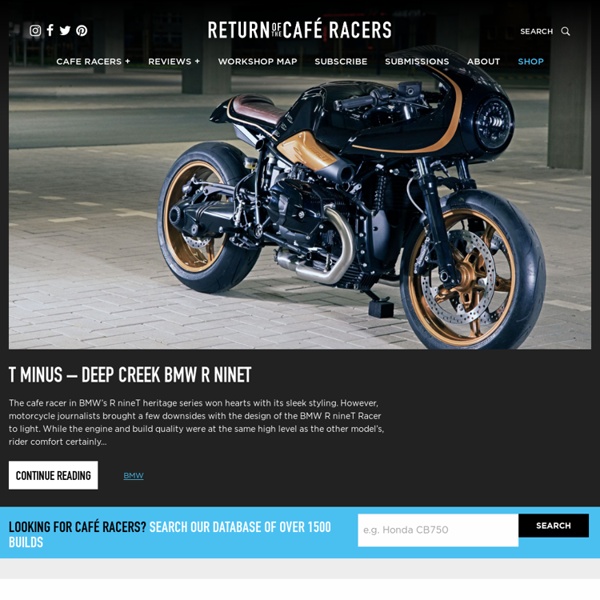 Cafe Racers, Bobbers, Trackers, custom motorcycle parts and builders.