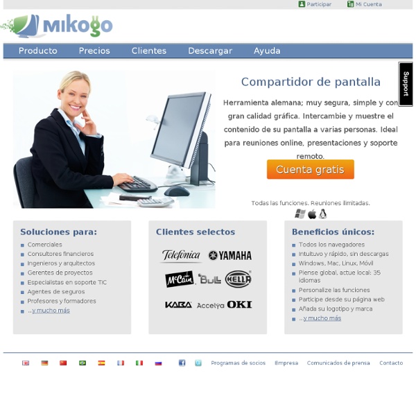 Reunion Online, Webconferencia y Soporte Remoto con Mikogo