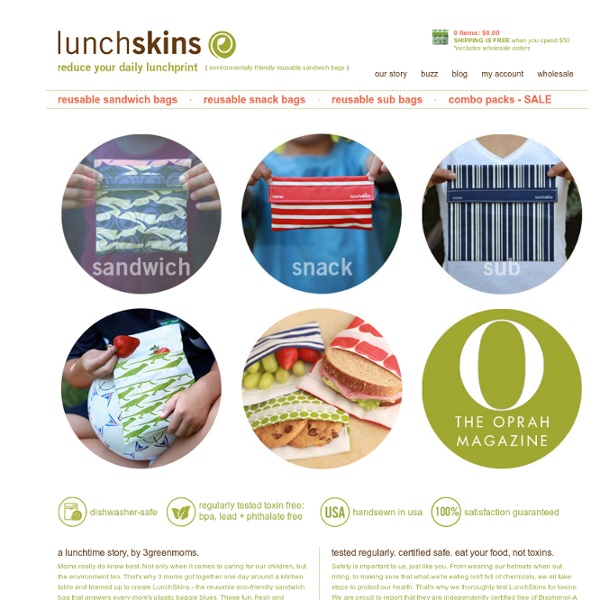 Lunch Skins Reusable Sandwich Bags Green Eco Friendly Baggies