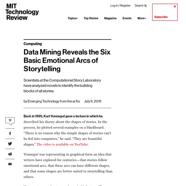 Data Mining Novels Reveals the Six Basic Emotional Arcs of Storytelling