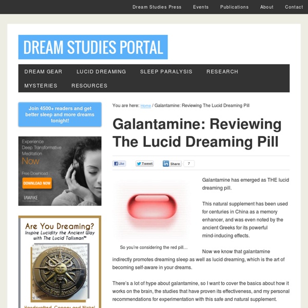 Review of Galantamine: the Lucid Dreaming Pill