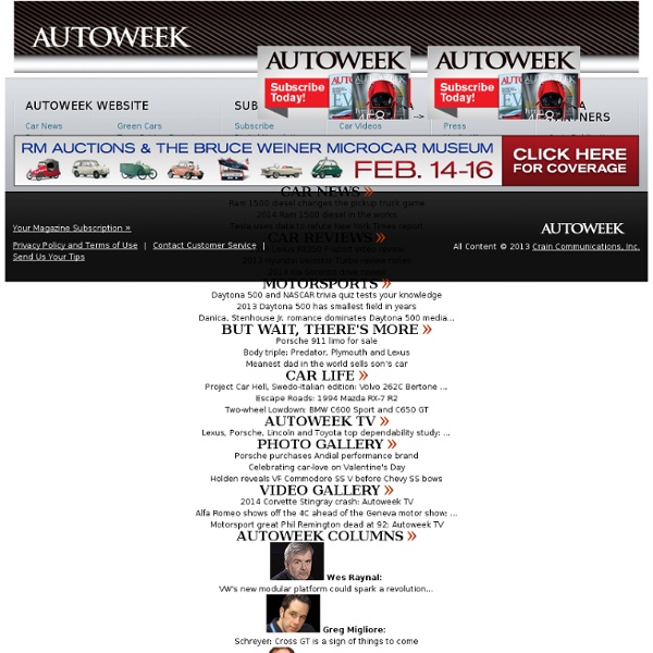 Car News, Car Reviews, Racing and Auto Show stories - Autoweek