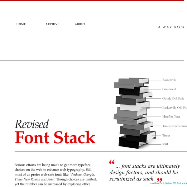 Revised Font Stack