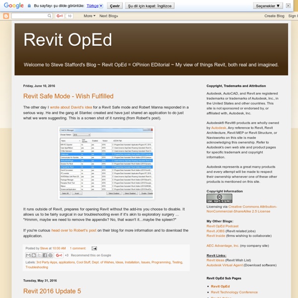 Revit OpEd - Steve Stafford