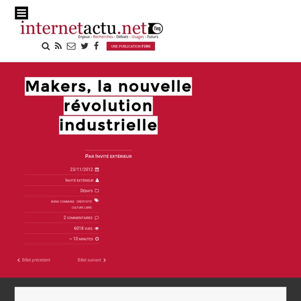 Makers, la nouvelle révolution industrielle