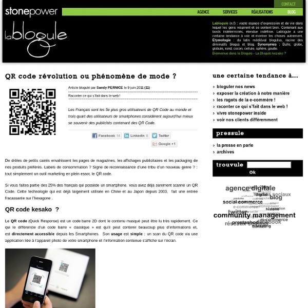 QR code révolution ou phénomène de mode ?