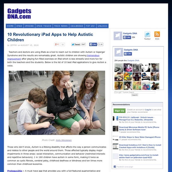 10 Revolutionary iPad Apps to Help Autistic Children
