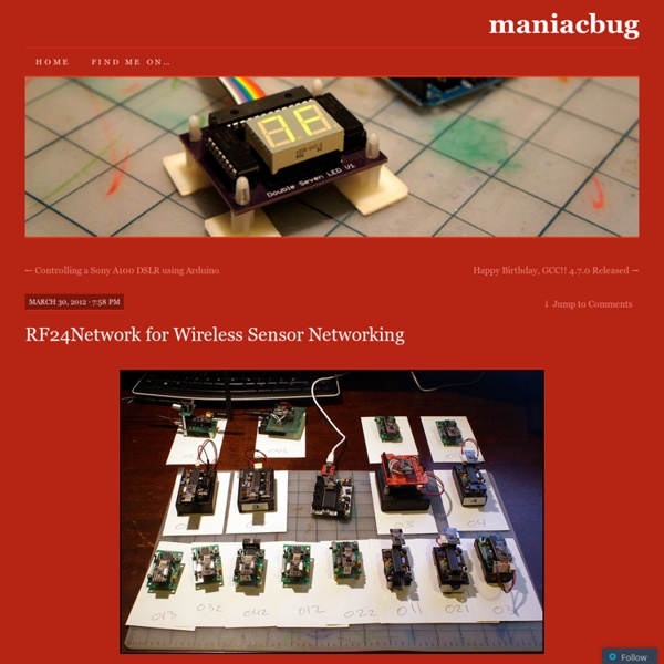 RF24Network for Wireless Sensor Networking
