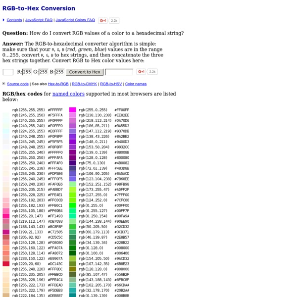 RGB to Hex Color Converter Pearltrees