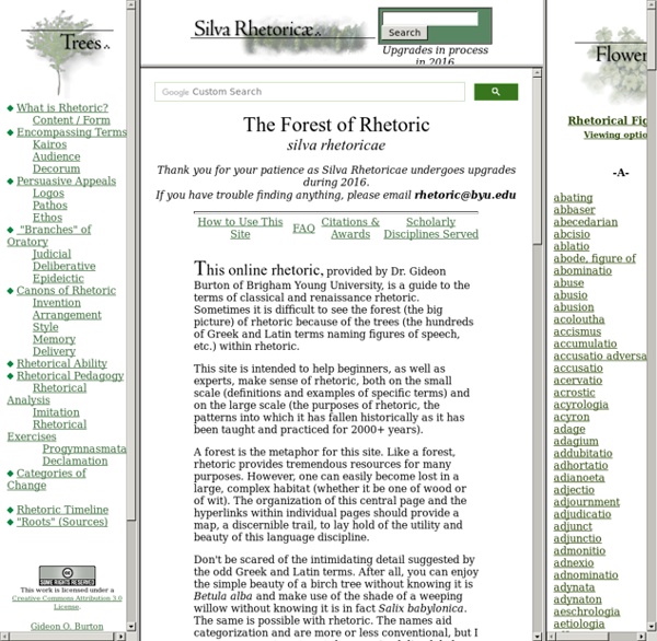 Silva Rhetoricae: The Forest of Rhetoric