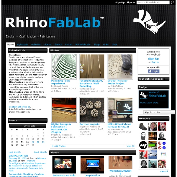 RhinoFabLab - Design + Optimization + Fabrication