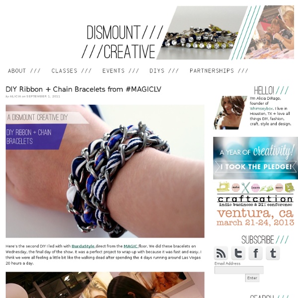 DIY Ribbon + Chain Bracelets from #MAGICLV