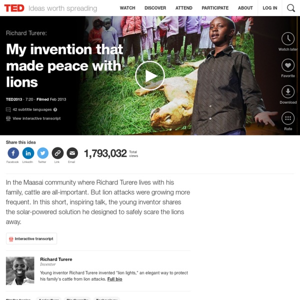 Richard Turere: My invention that made peace with lions