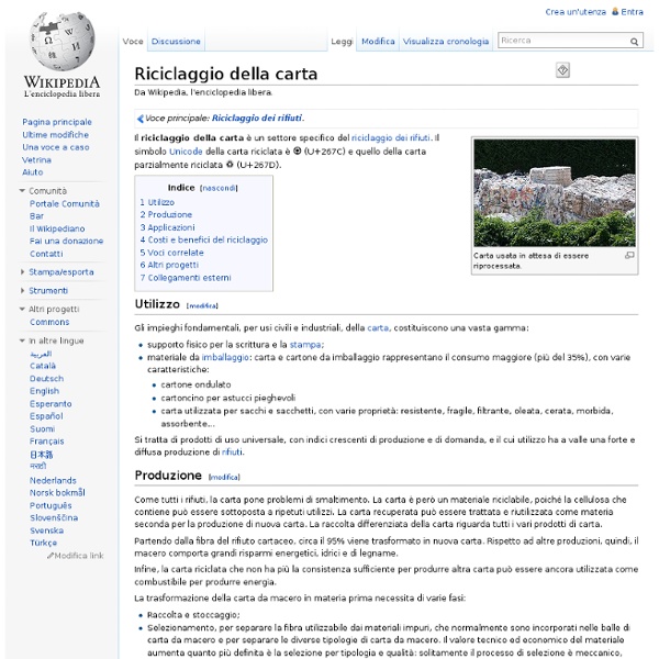 Riciclaggio della carta