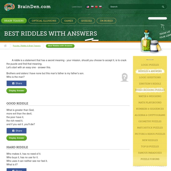 Best Riddles and Answers