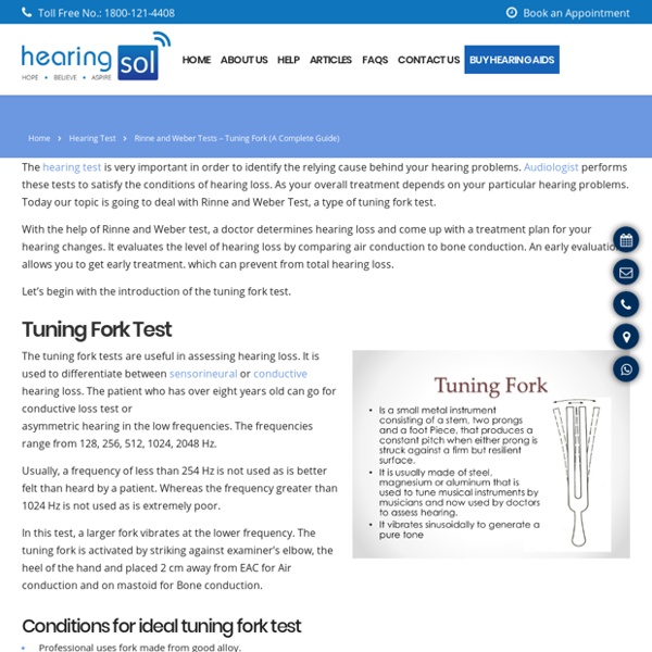 Rinne and Weber Tests - Tuning Fork Test (A Complete Guide)