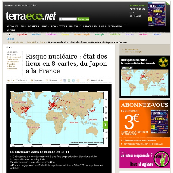 Risque nucléaire : état des lieux en 8 cartes, du Japon à la France