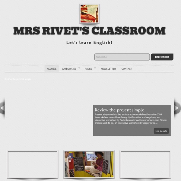 Mrs Rivet's classroom - Let's learn English!