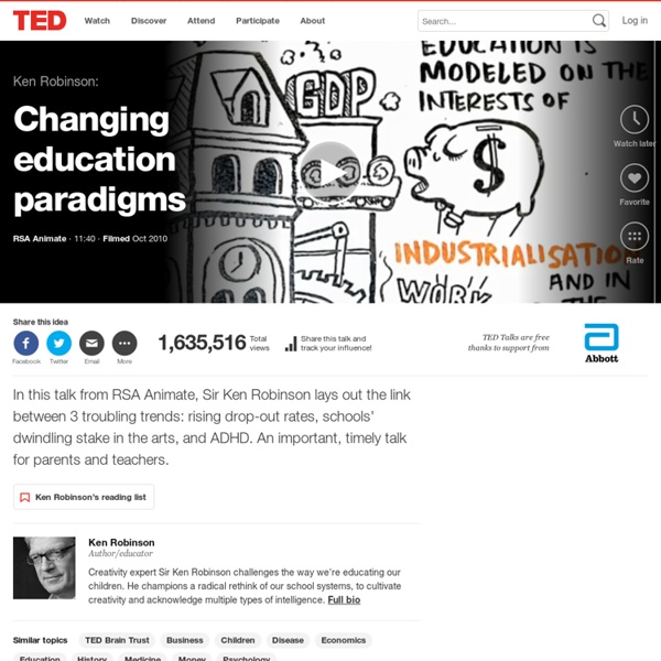 Ken Robinson: Changing education paradigms