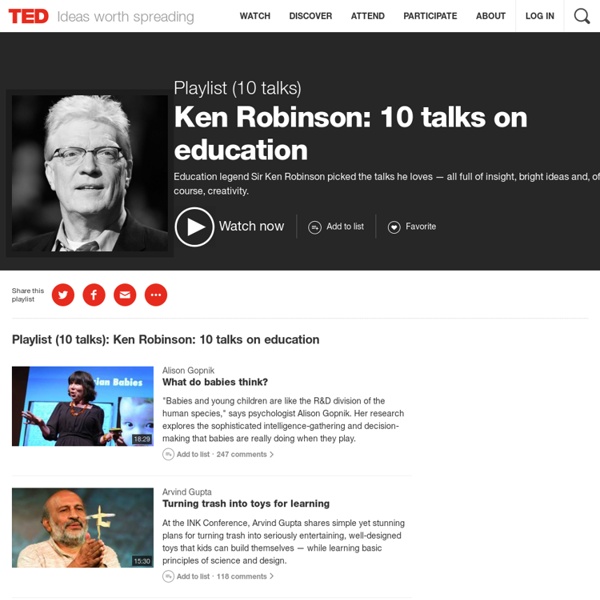 Ken Robinson: 10 talks on education