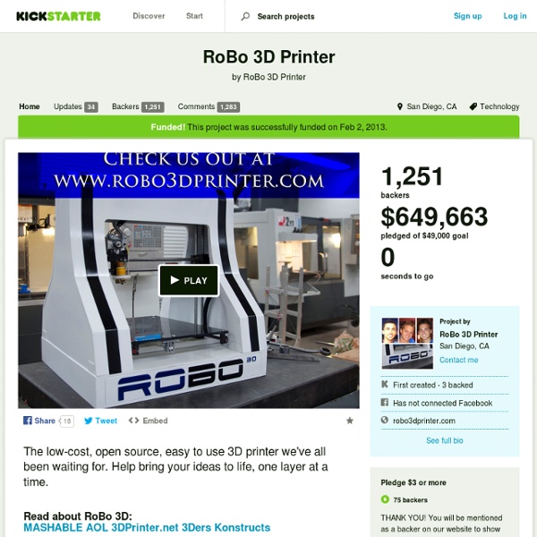 RoBo 3D Printer by RoBo 3D Printer
