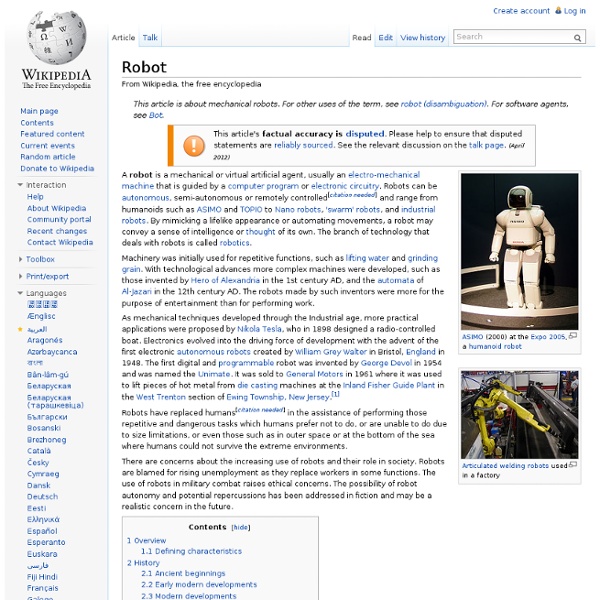 Wikipedia - Robot