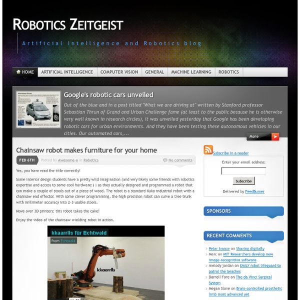 Robotics Zeitgeist « Artificial Intelligence and Robotics blog