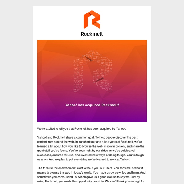 RockMelt - Your Browser. Re-imagined. Connect for an invitation.