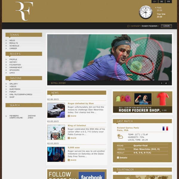 Roger Federer - Homepage