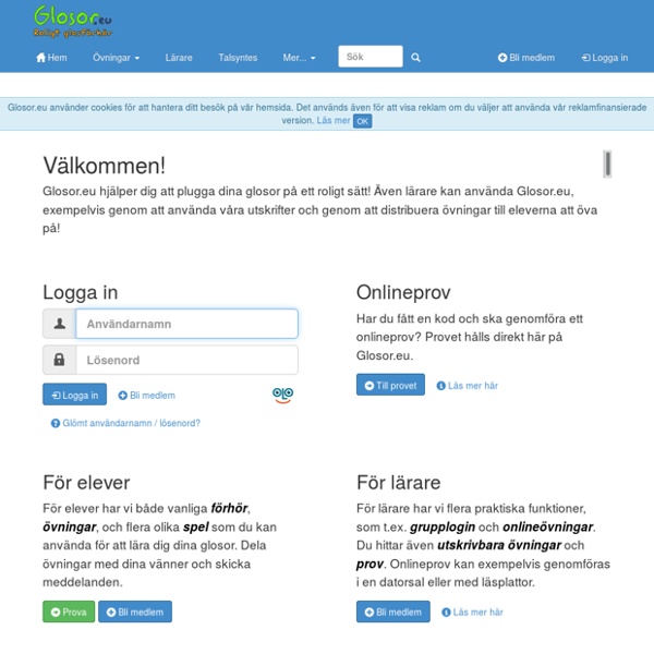 Roligt glosförhör - Glosor.eu