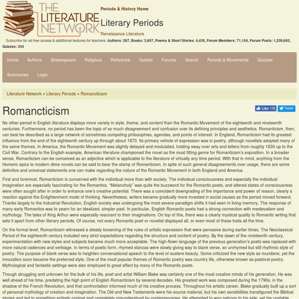Romancticism - Literature Periods & Movements