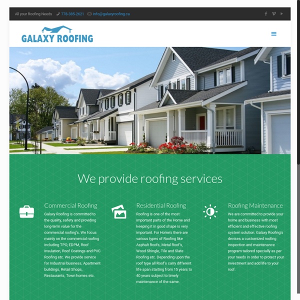 Roofing Services - Galaxy Roofing