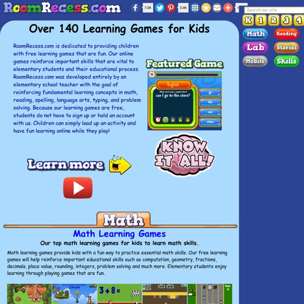 Free Learning Games for Kids Online