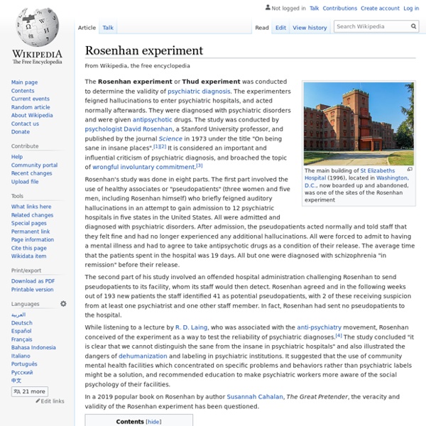 Rosenhan experiment