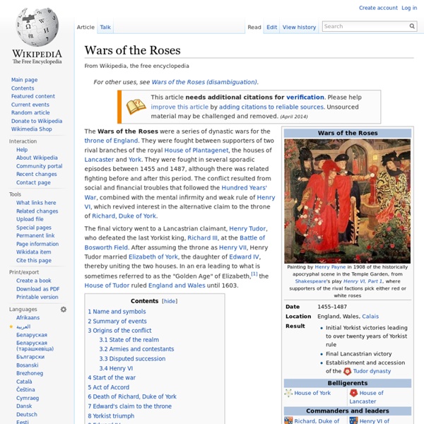 Wars of the Roses - Wikipedia