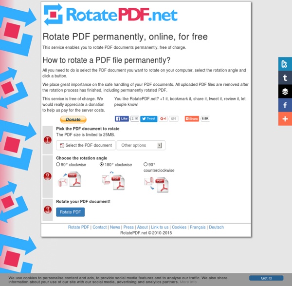 Rotate PDF permanently, online, for free