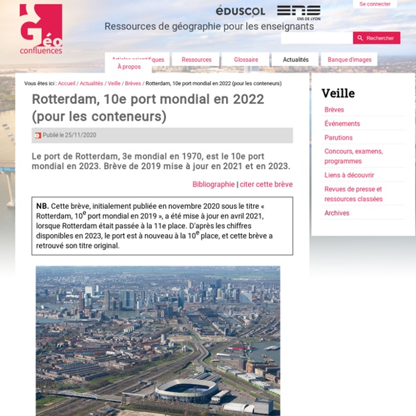 Rotterdam, 10e port mondial en 2019