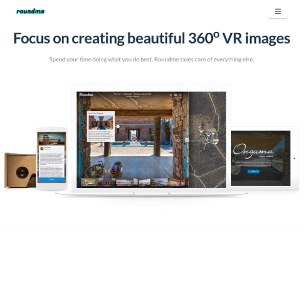 Roundme - create Stock 360 VR panoramic pictures virtual tour online