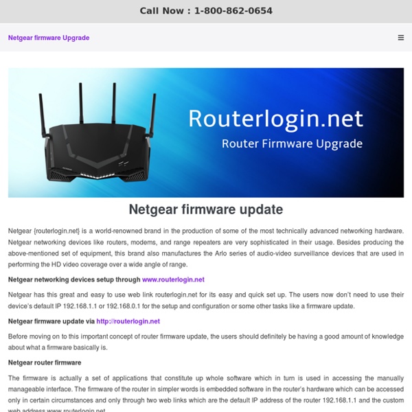Netgear firmware upgrade