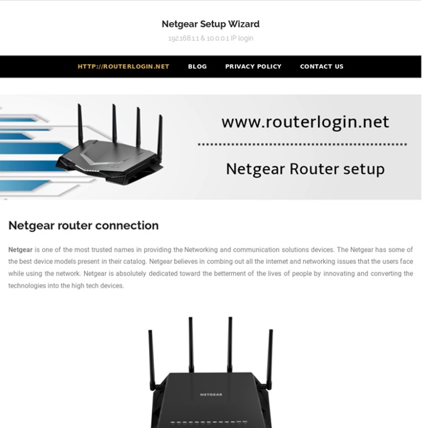 Netgear Setup wizard