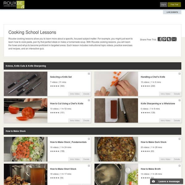 Cooking School Lessons