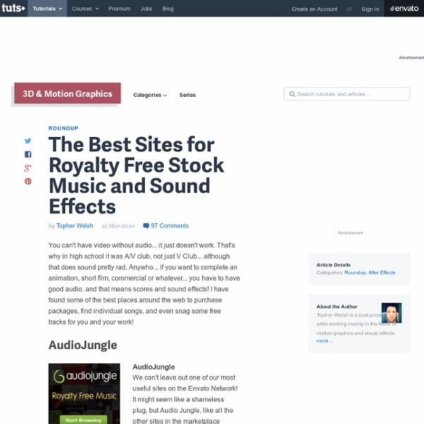 The Best Sites for Royalty Free Stock Music and Sound Effects