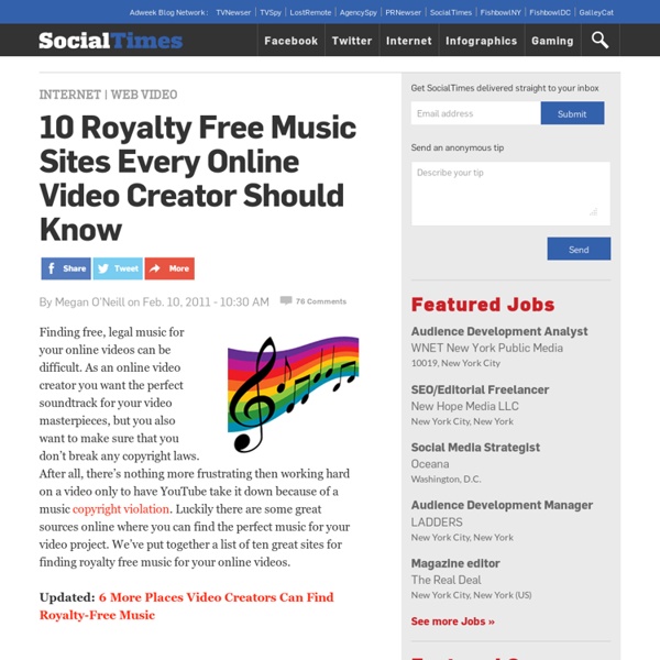 10 Royalty Free Music Sites Every Online Video Creator Should Know