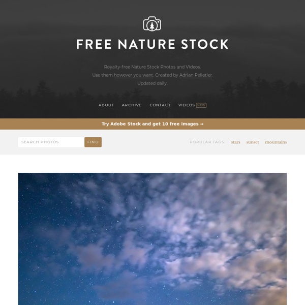 Naturalesa: Free Nature Stock · Royalty-free stock photos by Adrian Pelletier · Updated daily